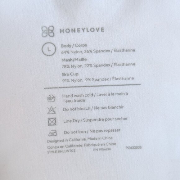 Honeylove LiftWear Tank in Astral White Shapewear Bra Top large - Picture 8 of 9